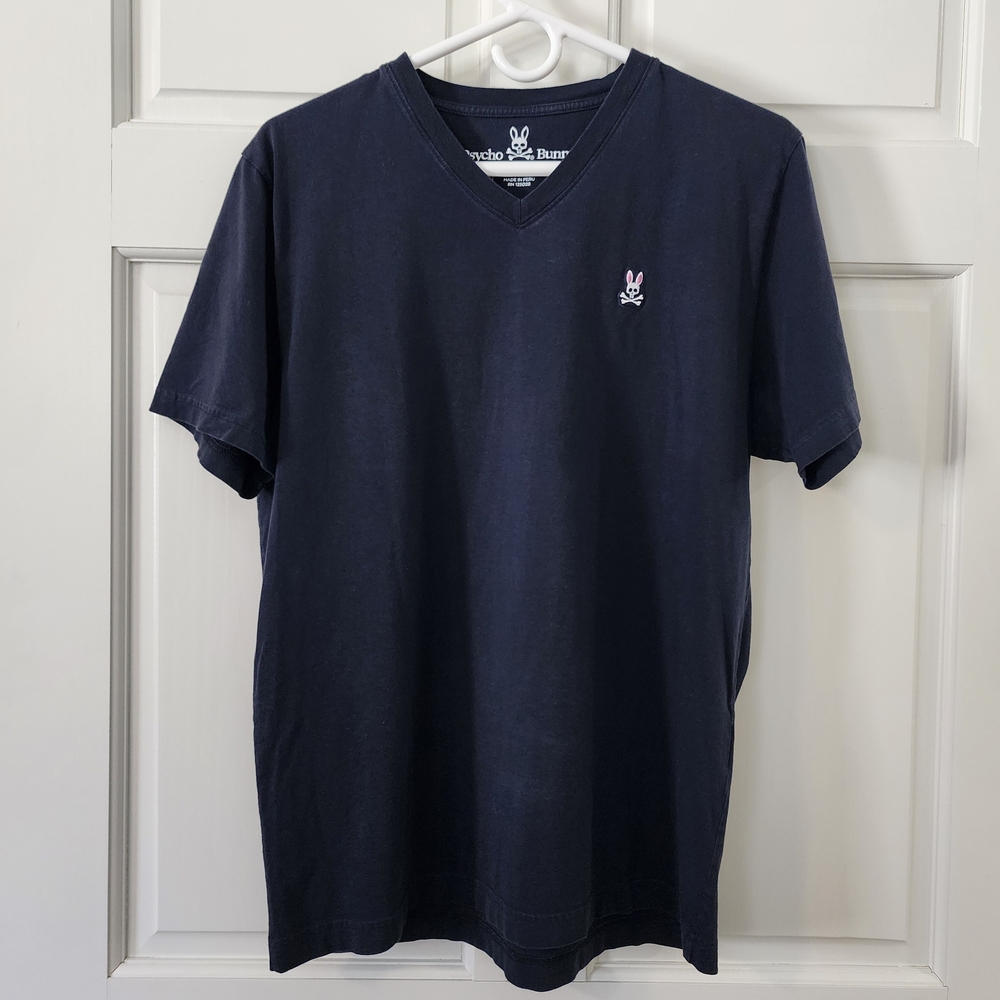 Navy V-Neck Mens Large